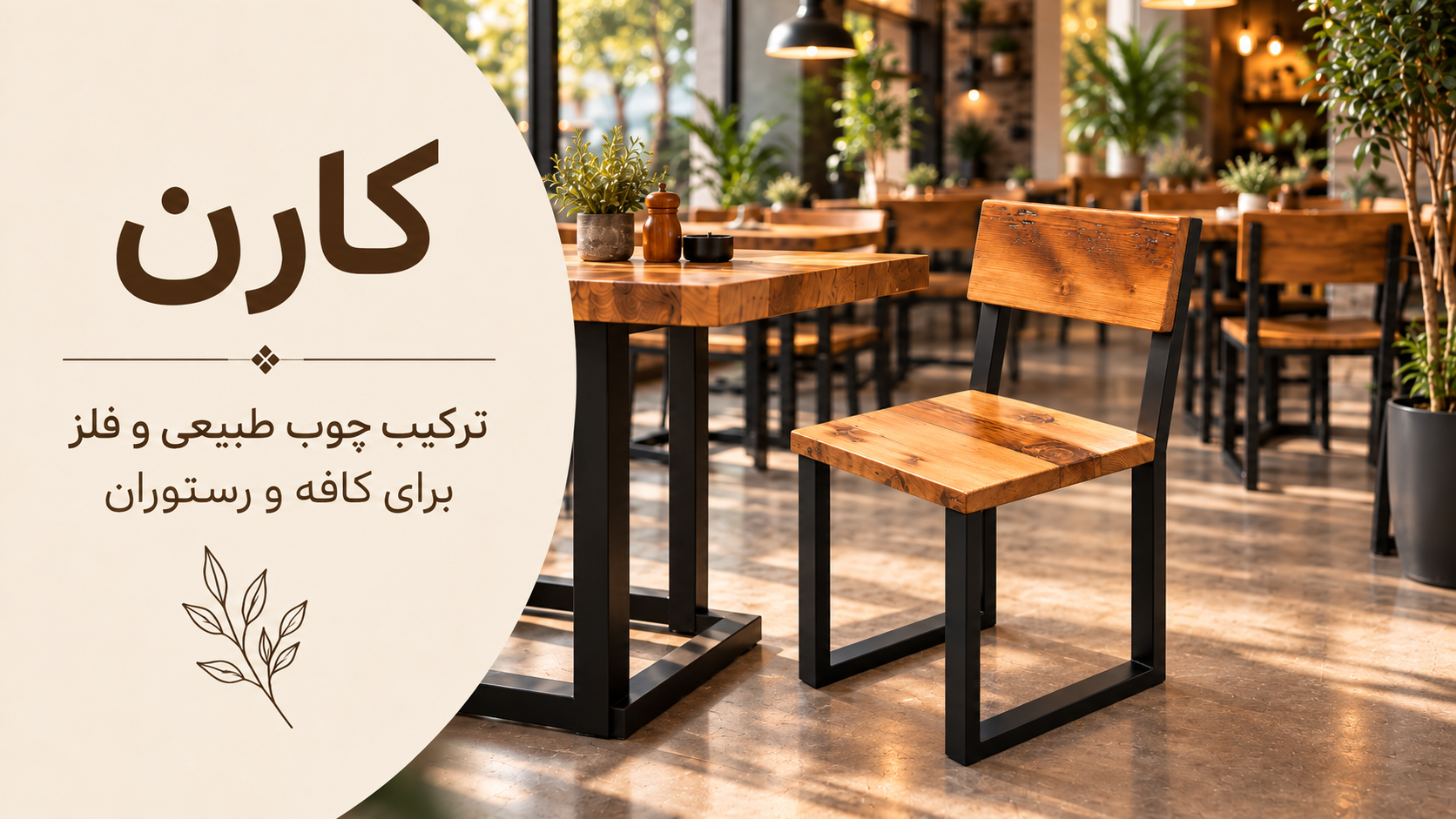 عکس محتوای محصول صندلی چوبی کافه و رستوران مدل کارن