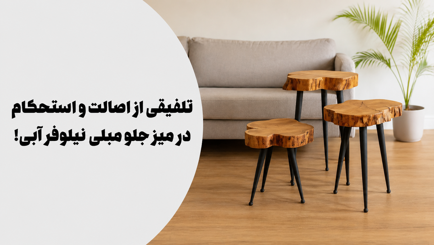 عکس محتوای محصول کافی تیبل روستیک مدل نیلوفر آبی