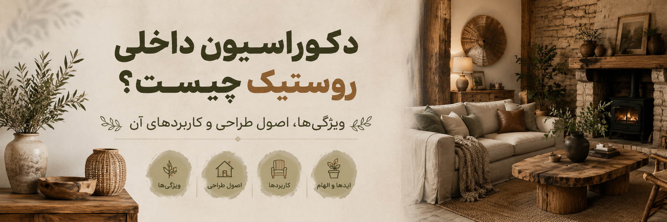 بنر مقاله دکوراسیون داخلی روستیک چیست؟
