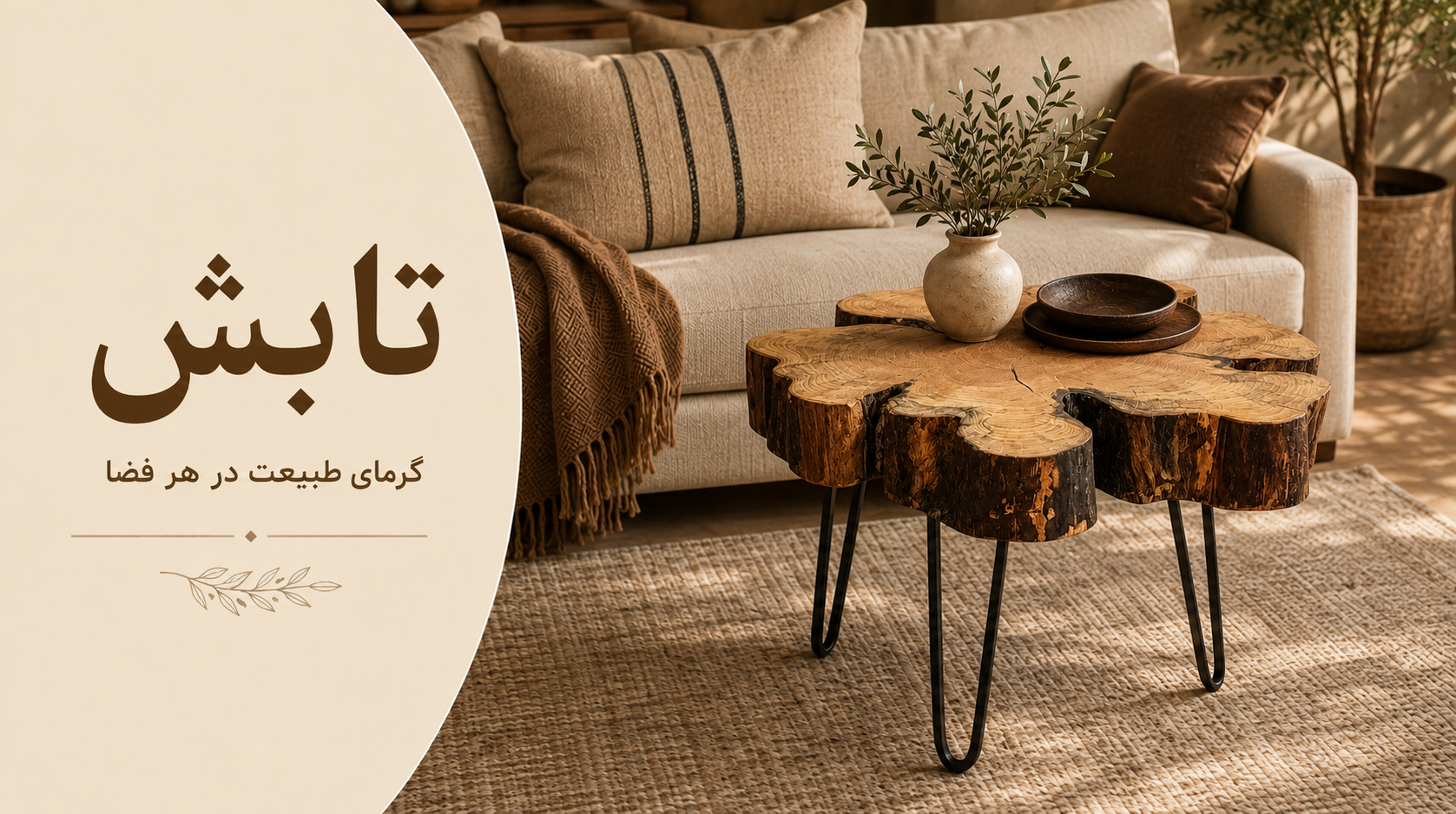 عکس محتوای محصول میز عسلی روستیک مدل تابش