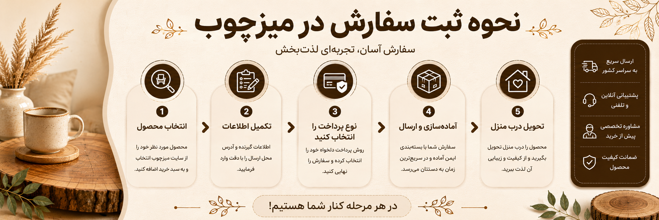 عکس محتوای صفحه راهنمای خرید از میزچوب
