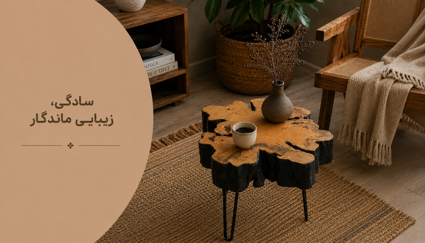 عکس محتوای محصول میز عسلی روستیک مدل ستاره II