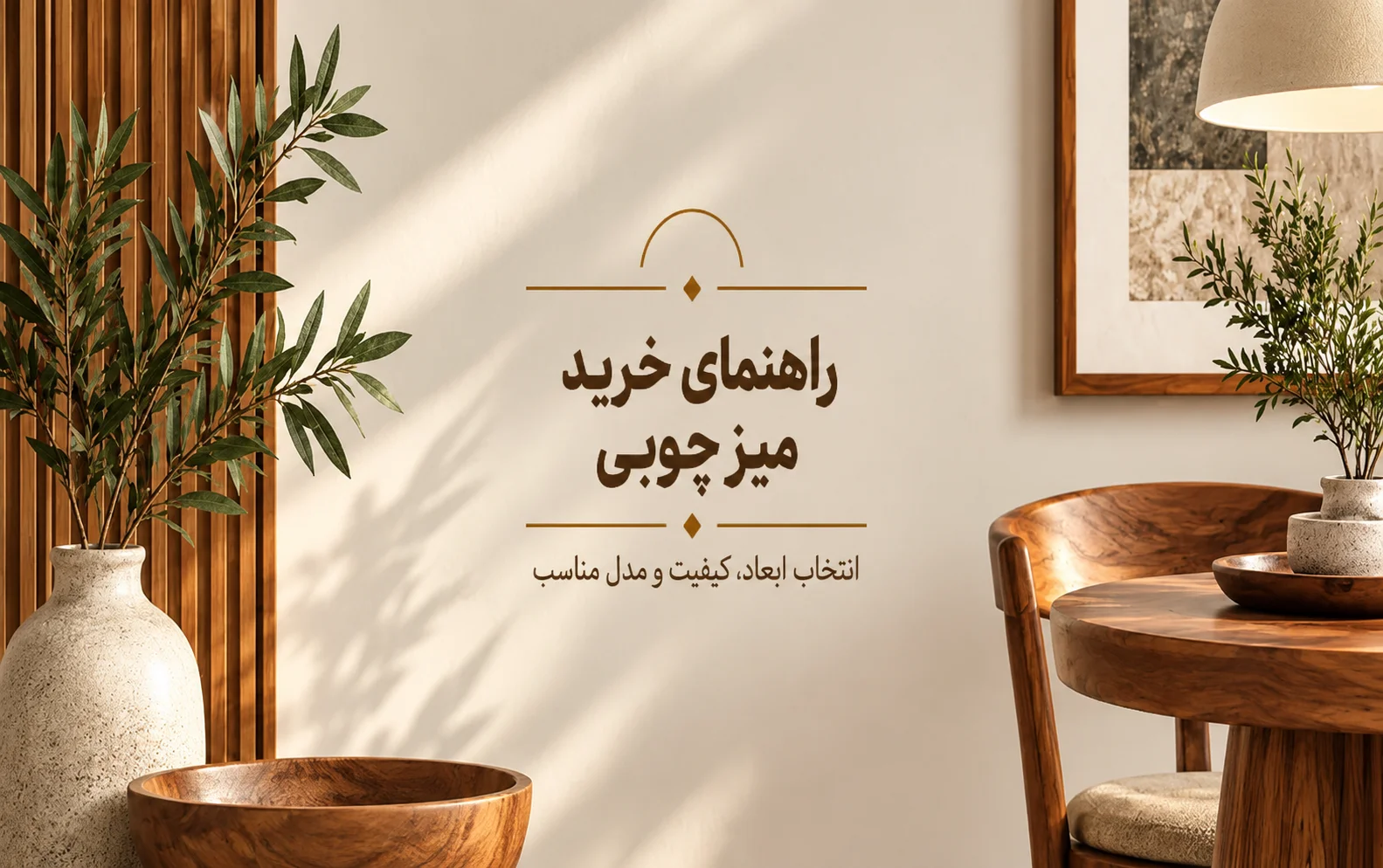 راهنمای خرید میز چوبی؛ انتخاب ابعاد، کیفیت و مدل مناسب