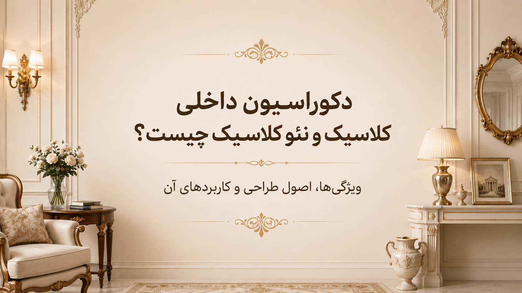 دکوراسیون داخلی کلاسیک و نئو کلاسیک چیست؟ | ویژگی‌ها، اصول طراحی و کاربردهای آن