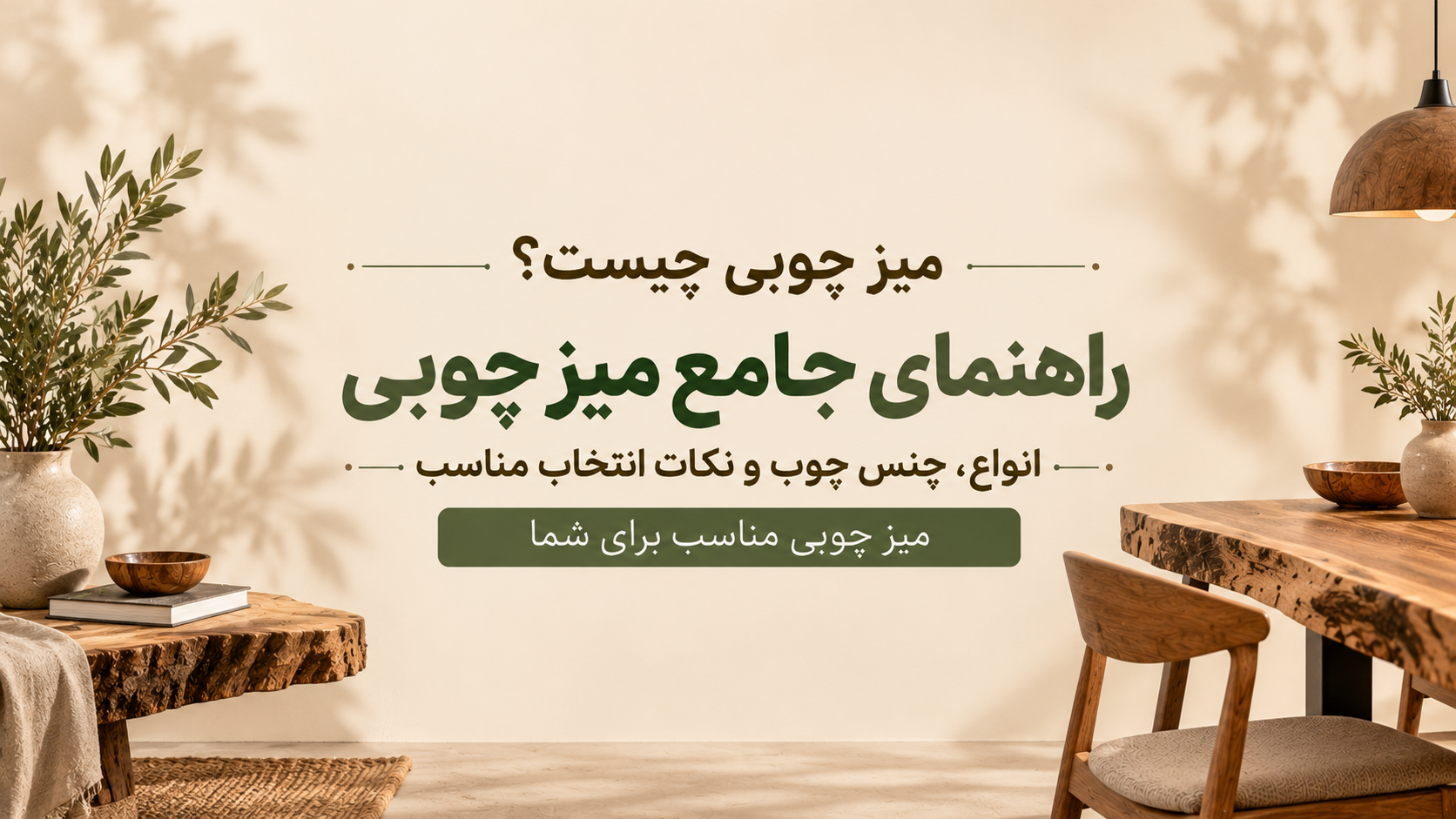 میز چوبی چیست؟ راهنمای جامع انواع، جنس چوب و انتخاب میز مناسب