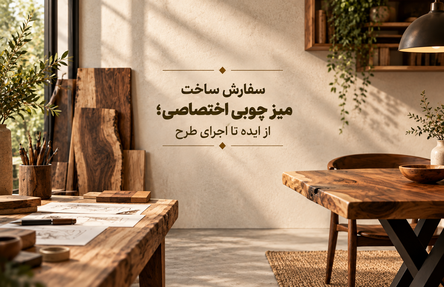 سفارش ساخت میز چوبی اختصاصی؛ از ایده تا اجرای طرح