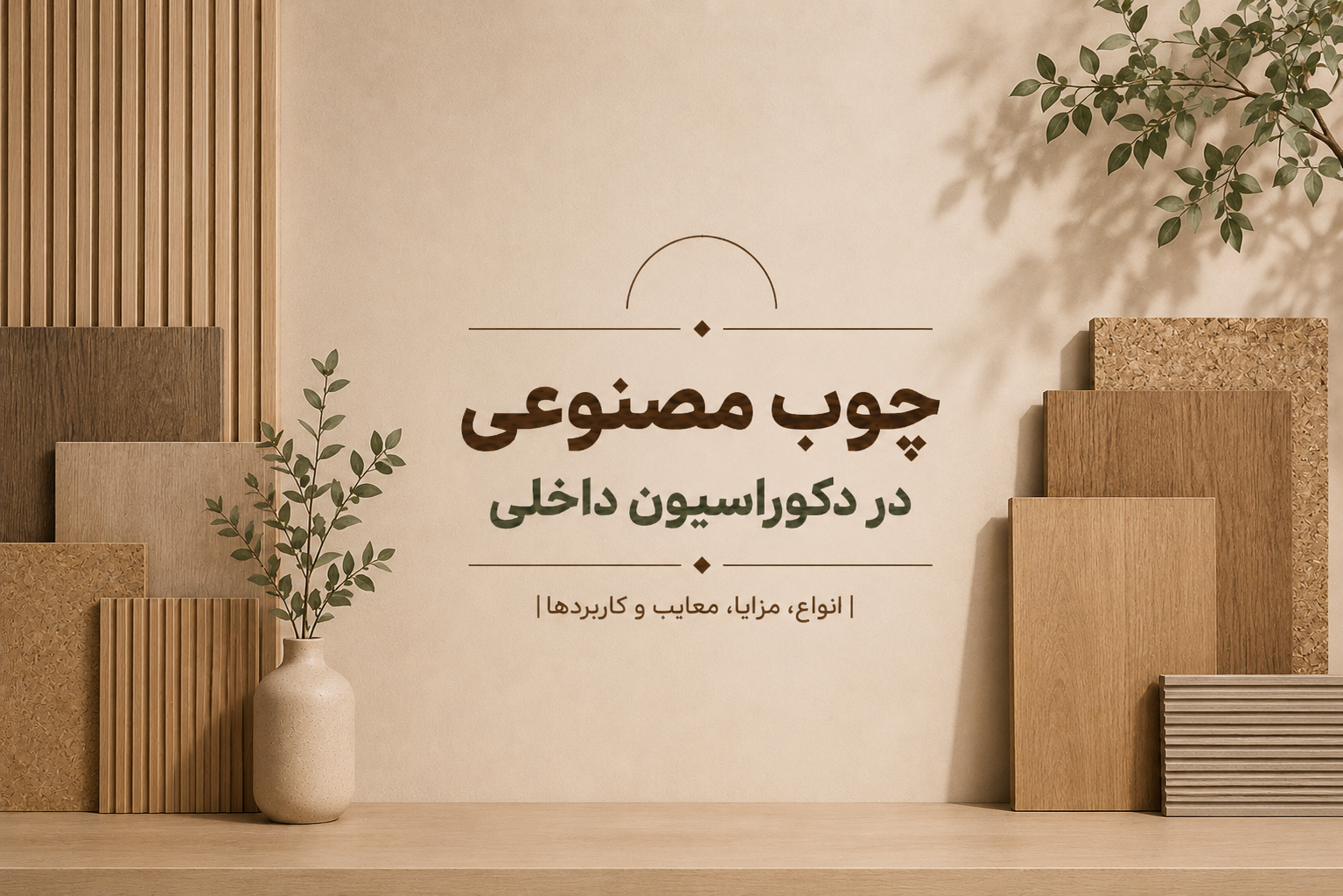 چوب مصنوعی در دکوراسیون داخلی | انواع، مزایا، معایب و کاربردها