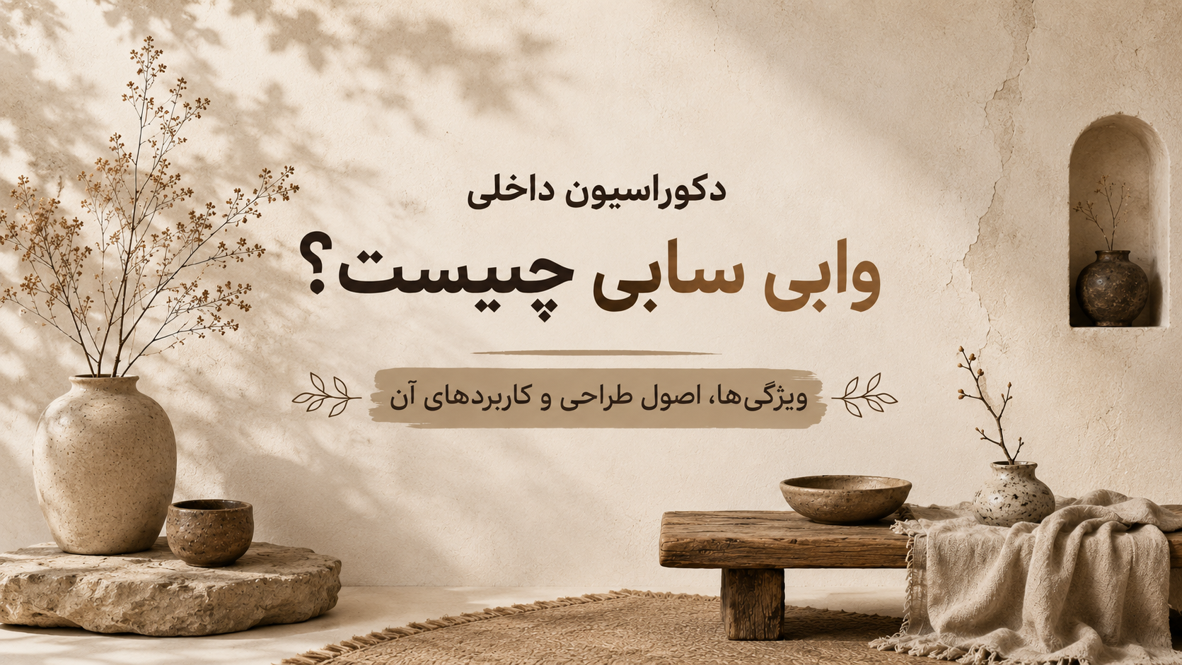 دکوراسیون داخلی وابی سابی چیست؟ | ویژگی‌ها، اصول طراحی و کاربردهای آن