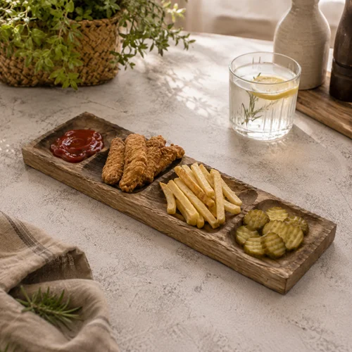 اردو خوری روستیک مدل رگه | چوب گردوی طبیعی