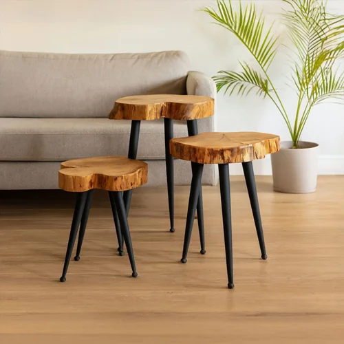 جلو مبلی مدل نیلوفر چوب توسکا ست سه تایی