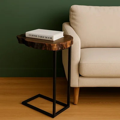 کافی تیبل مدل قارچی چوب سنجد