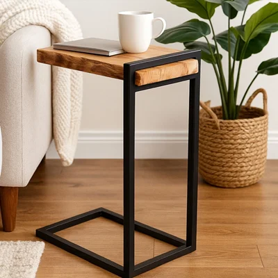 کافی تیبل مدل کتابی چوب چنار