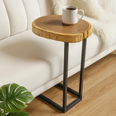 کافی تیبل مدل قارچی چوب گردو