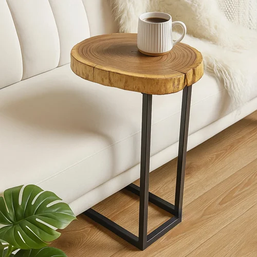 کافی تیبل مدل قارچی چوب گردو