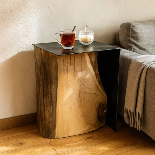 میز عسلی مدل برکه چوب توسکا